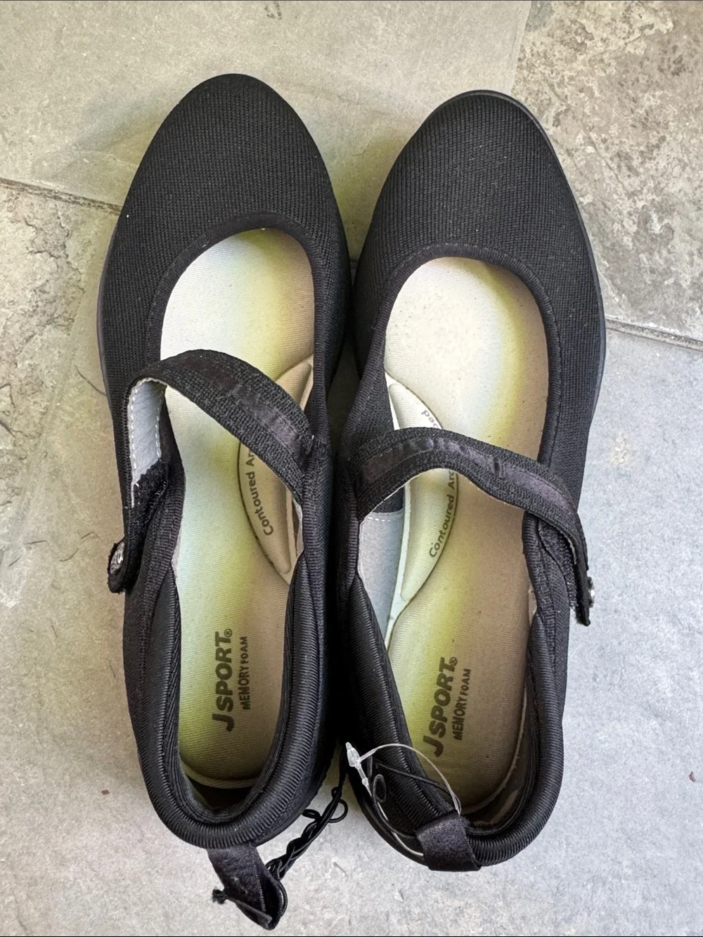 Black Mary Jane Comfort Walking Shoes - Picture 4 of 5